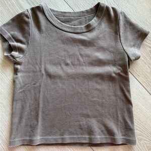 Brandy Melville John Galt Brown Crop Tee